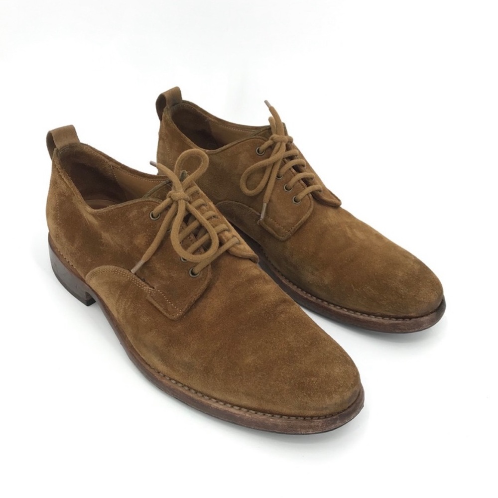 Rag & Bone Mens Spencer Suede Derby Shoes Cognac Lace Up